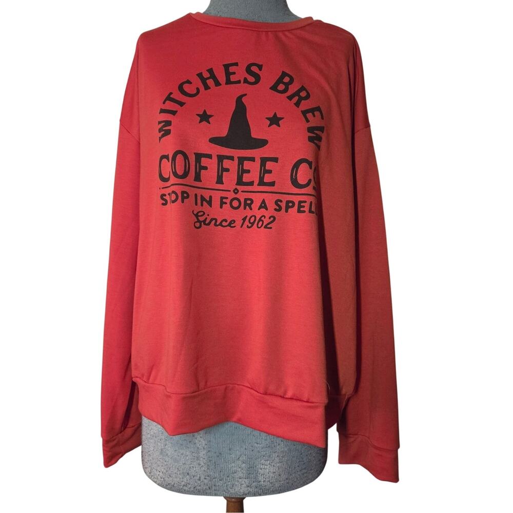 Witches Brew Graphic Halloween Pull Over Sweatshirt Size XXL
